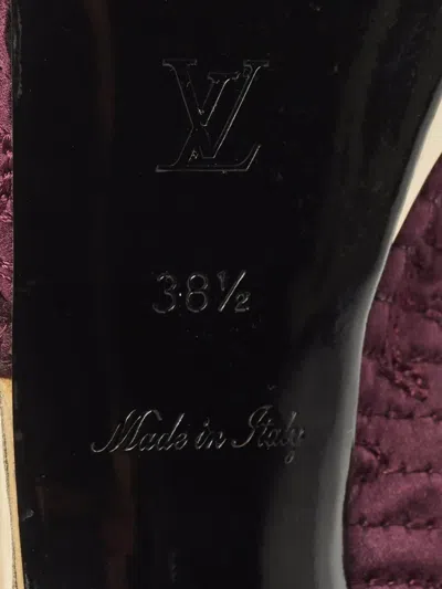 Pre-owned Louis Vuitton 110mm Slingback Pumps In Purple