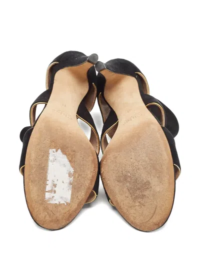 Pre-owned Chloé 110mm Strappy Open-toe Heels In Black