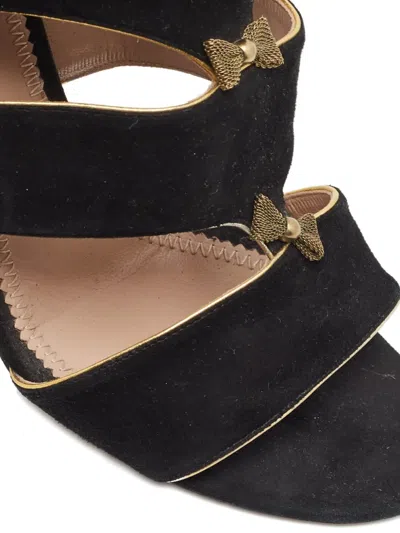 Pre-owned Chloé 110mm Strappy Open-toe Heels In Black