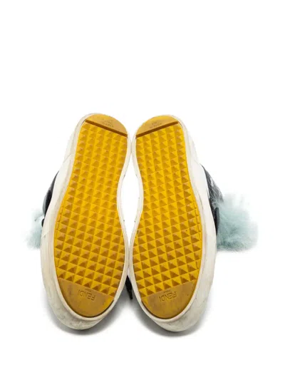 Pre-owned Fendi Karlito Sneakers In White