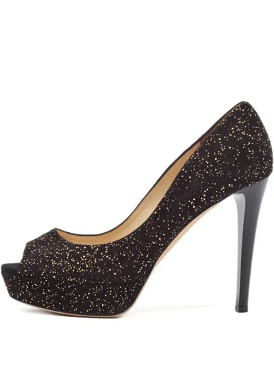 Pre-owned Jimmy Choo 120mm Dahlia Pumps In Black