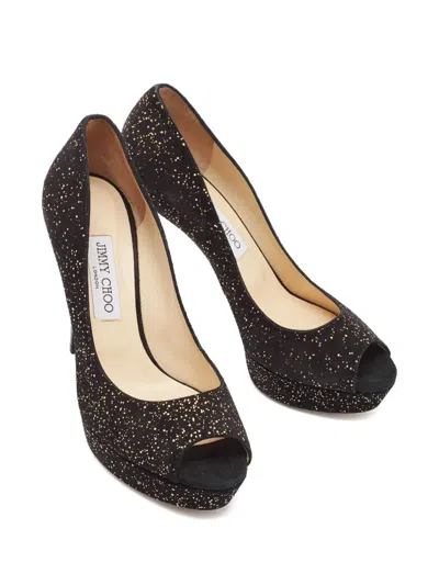 Pre-owned Jimmy Choo 120mm Dahlia Pumps In Black