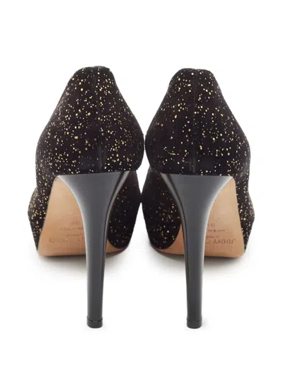 Pre-owned Jimmy Choo 120mm Dahlia Pumps In Black