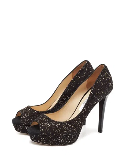Pre-owned Jimmy Choo 120mm Dahlia Pumps In Black