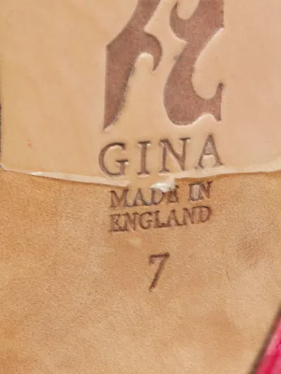 Pre-owned Gina 110mm Polka-dot Peep-toe Pumps In Black