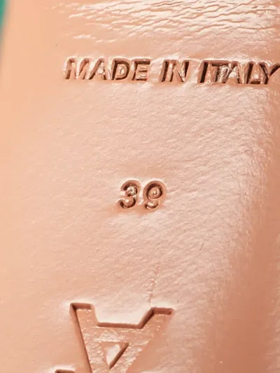 Pre-owned Amina Muaddi 140mm Platform Ankle Boots In Green