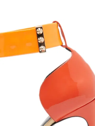 Pre-owned Nicholas Kirkwood 105mm Lola Patent-leather Studded Sandals In Multi