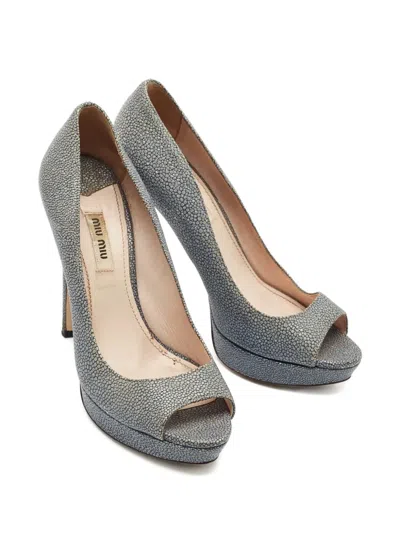 Pre-owned Miu Miu 1153016 Grey In Gray