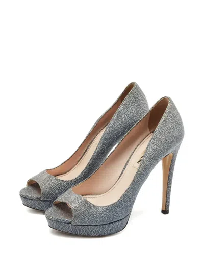 Pre-owned Miu Miu 1153016 Grey In Gray