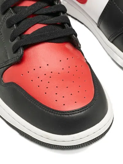 Pre-owned Jordan Air  1 Mid Leather Sneakers In Red