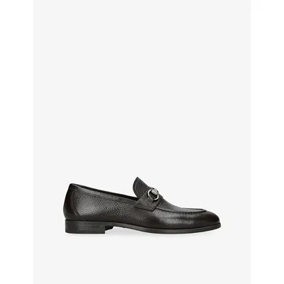 Magnanni Mens Dark Brown Horsebit-embellished Leather Loafers Eur 42 / 8 Uk In Multi
