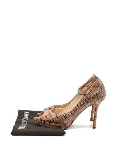 Pre-owned Jimmy Choo 867330 Beige In Neutral