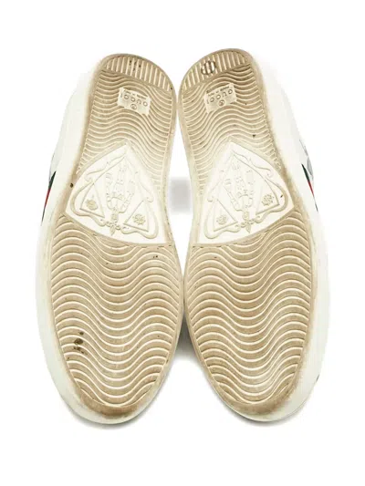 Pre-owned Gucci Star-embellishment Sneakers In White