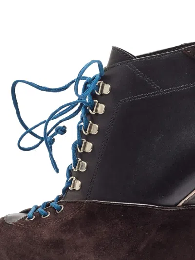 Pre-owned Giuseppe Zanotti Vintage Leather Wedge Boots In Brown