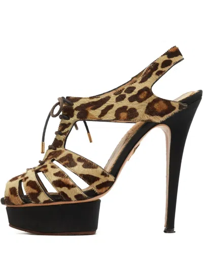 Pre-owned Charlotte Olympia 2024 150mm Platform Sandals In Brown