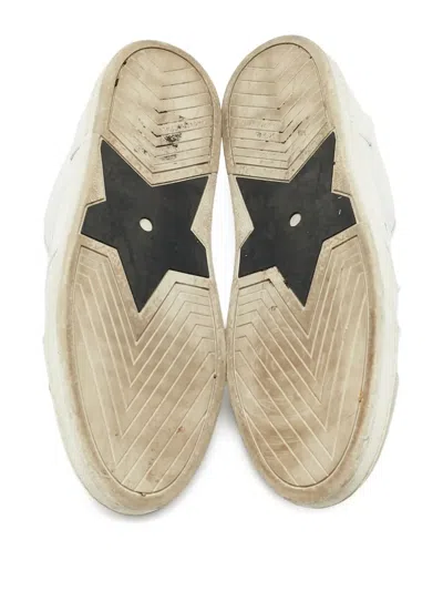 Pre-owned Dior Leather Bee-emblem Sneakers In White