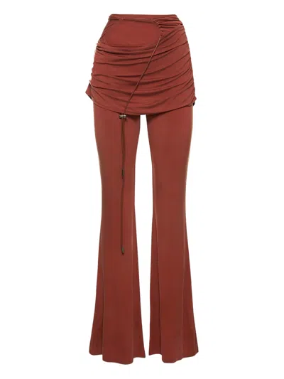 Pre-owned Jacquemus Ruched Overlay Trousers In Brown