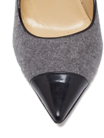 Pre-owned Jimmy Choo 125mm Patent-toecap Pumps In Gray