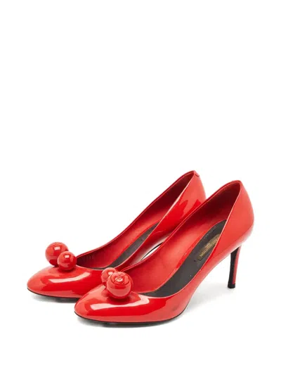 Pre-owned Louis Vuitton 75mm Leather Pumps In Red