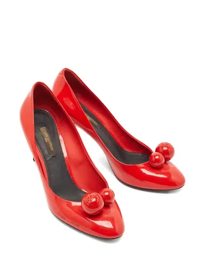 Pre-owned Louis Vuitton 75mm Leather Pumps In Red
