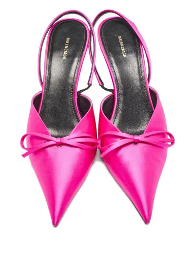 Pre-owned Balenciaga Knife Slingback Pumps In Pink