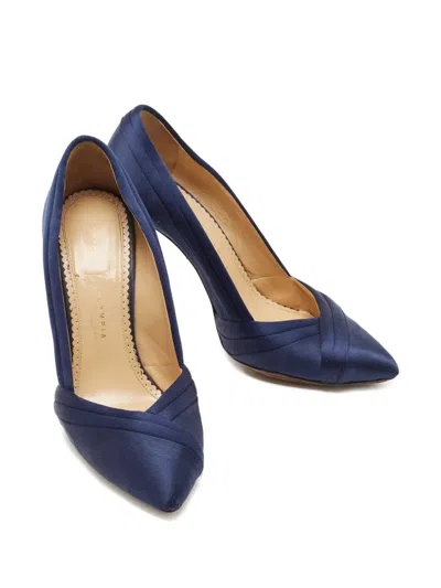 Pre-owned Charlotte Olympia 799630 Navy Blue