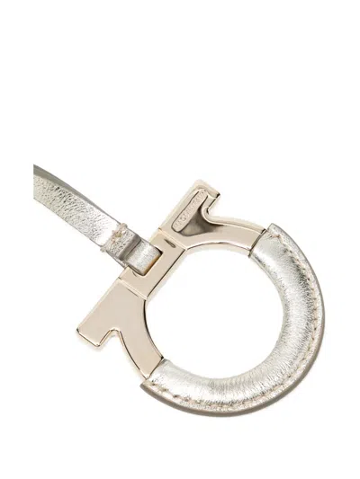 Ferragamo Gancini Keyring In Gold