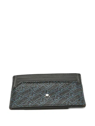 Pre-owned Montblanc Medium Gram Leather Card Holder In Black