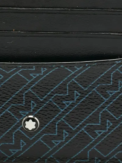 Pre-owned Montblanc Medium Gram Leather Card Holder In Black