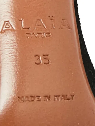 Pre-owned Alaïa Eyelet Ankle Strap Heels Sandals In Black