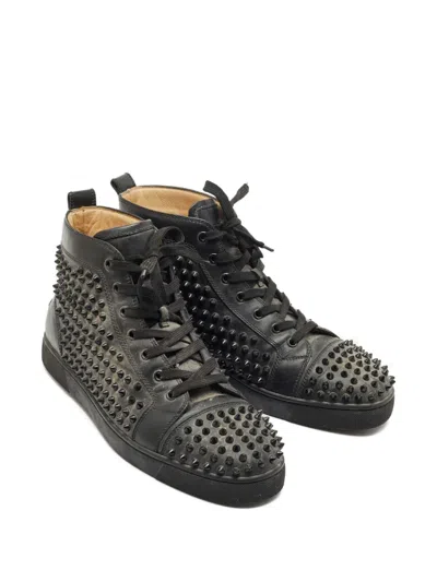 Pre-owned Christian Louboutin Louis Junior Sneakers In Black