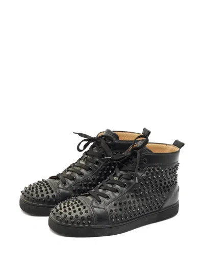 Pre-owned Christian Louboutin Louis Junior Sneakers In Black