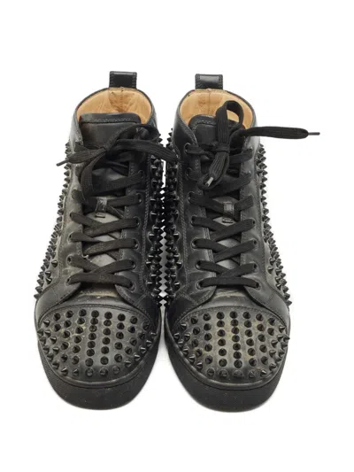 Pre-owned Christian Louboutin Louis Junior Sneakers In Black