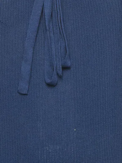 Pre-owned Marni Knitted Tie-up Tank Top In Blue