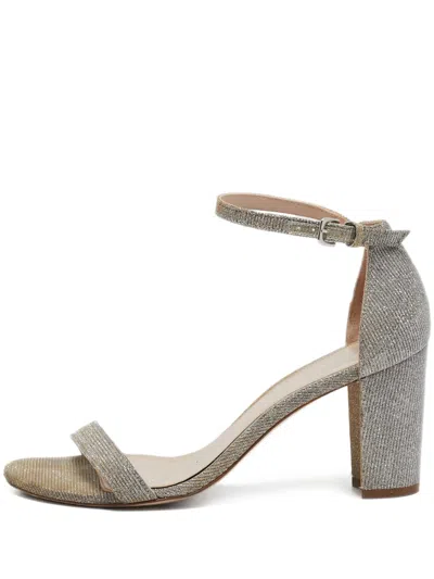 Pre-owned Stuart Weitzman Glitter Sandals In Gray