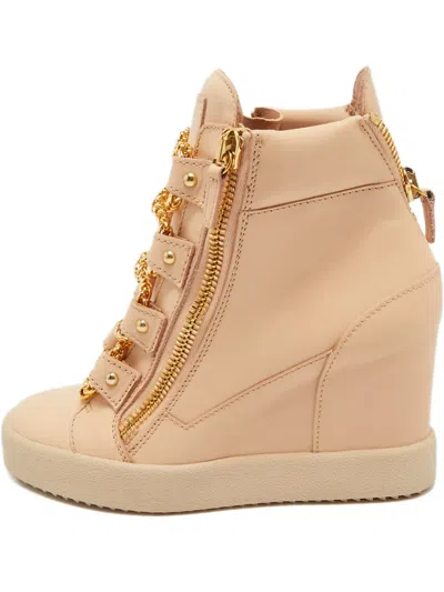 Pre-owned Giuseppe Zanotti Wedge Chain Sneaker In Neutral