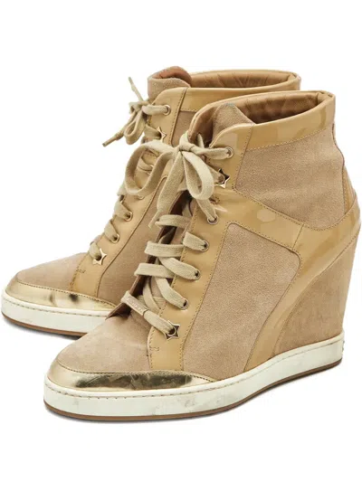 Pre-owned Jimmy Choo Leather Sneakers In Neutral