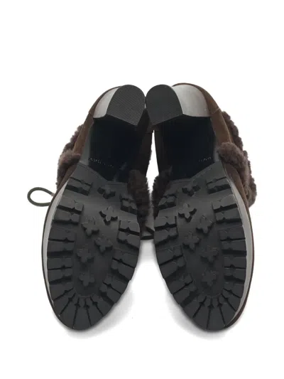 Pre-owned Burberry Shearling Boots In Brown