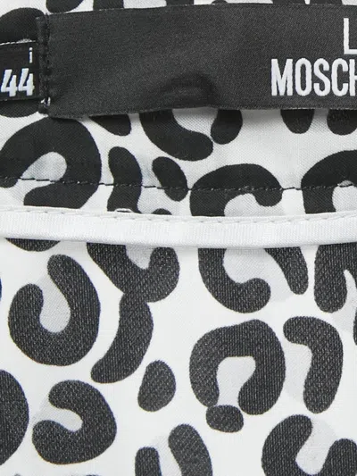 Pre-owned Love Moschino Leopard-print Maxi Skirt In White