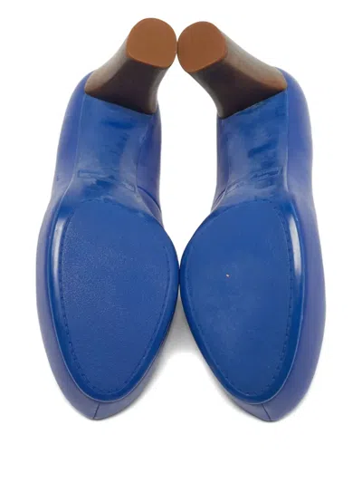 Pre-owned Marc By Marc Jacobs Platform Leather Pumps In Blue