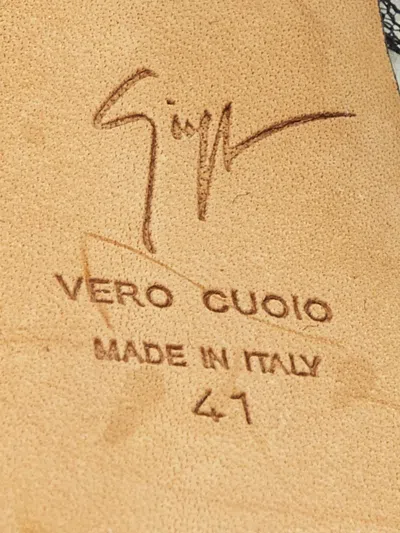 Pre-owned Giuseppe Zanotti Lace Platform Peep-toe Pumps In Black