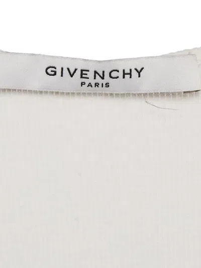 Pre-owned Givenchy Logo-print Rib-knit Tank Top In White