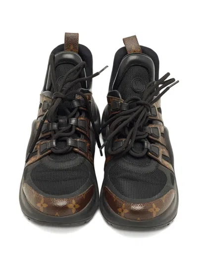 Pre-owned Louis Vuitton Archlight Monogram Canvas Sneakers In Black