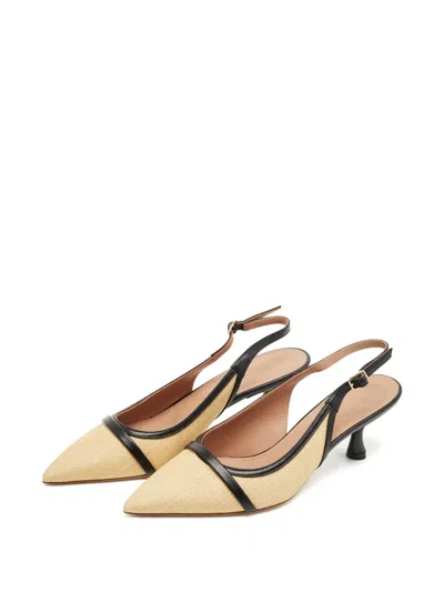 Pre-owned Malone Souliers Jama Slingback Pumps In Neutral