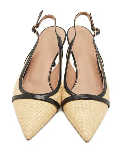 Pre-owned Malone Souliers Jama Slingback Pumps In Neutral