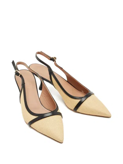 Pre-owned Malone Souliers Jama Slingback Pumps In Neutral