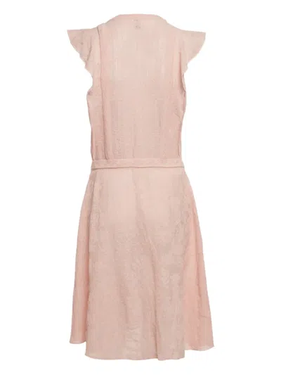 Pre-owned Missoni Knit Ruffled Mini Dress In Pink