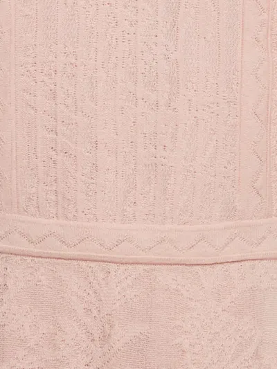 Pre-owned Missoni Knit Ruffled Mini Dress In Pink