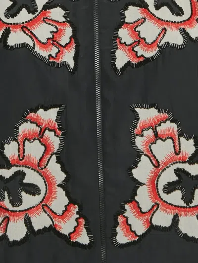 Pre-owned Alice And Olivia Embellished Bomber Jacket In Black