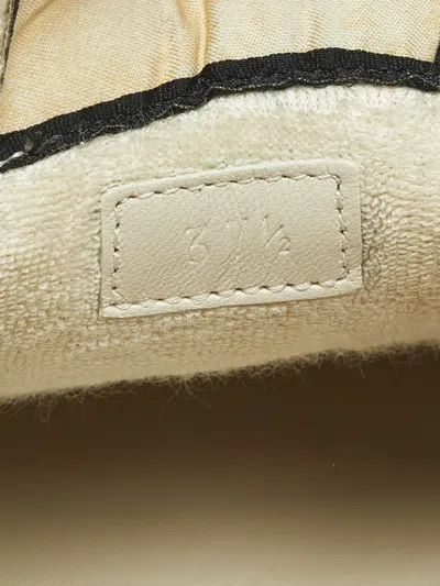 Pre-owned Gucci Screener Canvas Sneakers In Neutral